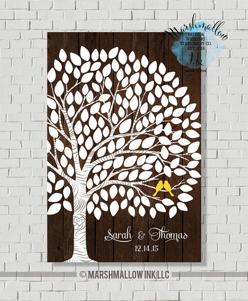 Wedding Signs Guestbook Sign Wedding Tree Wedding Gift Wood Wedding Poster Rustic Wedding Guest Book Tree Wedding Guest Book Alternative