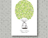 Wedding Guest Book Alternative Balloons Guest Book, Wedding Signs Green Guest Book Sign, Wedding Gift Wedding Art Print, Guestbook Ideas