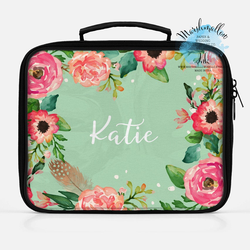 Christmas Gift Insulated Lunch Bag Lunch Box Monogram Lunch Etsy