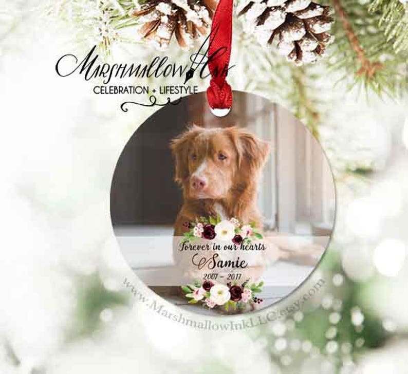Custom Photo Ornament Dog Memorial Ornament Remembrance Christmas Ornament Memorial Gift Personalized Gift Pet Memorial Ornament