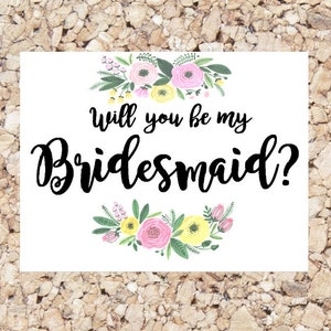 Floral Bridesmaid Card