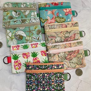 UPDATED 2-Zip I.D Card Wallet, Coin Purse, Lanyard Wallet