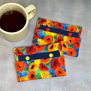 Tea Wallet - Red Poppies