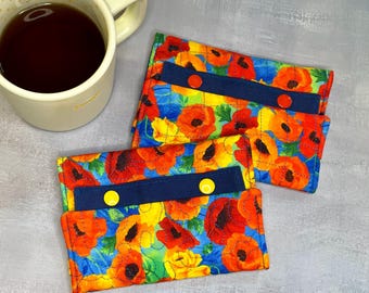 Tea Wallet - Red Poppies