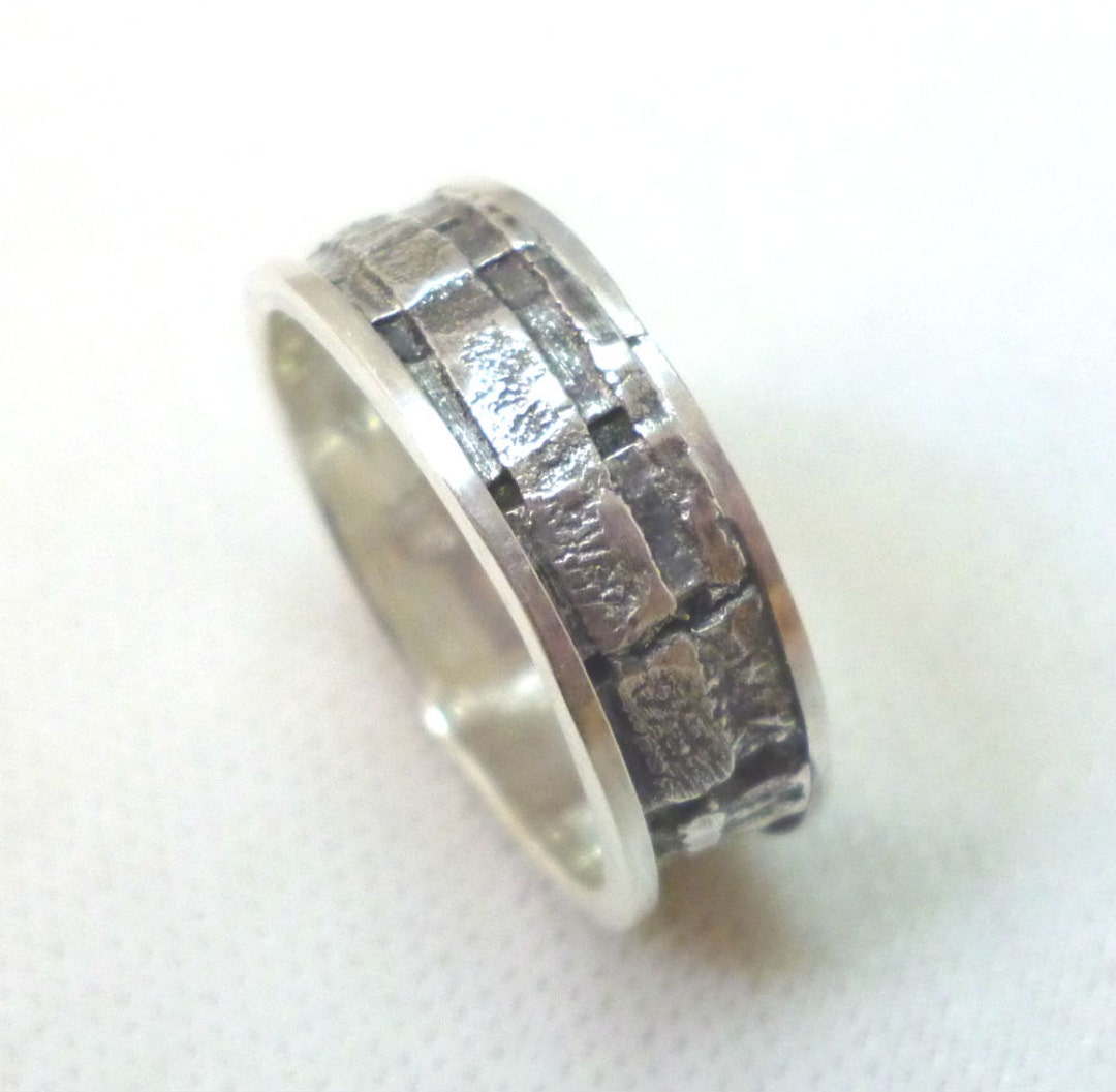 Women's Sterling Silver 5-Stone Diamond Wedding Band - Size 7 Modern Ring