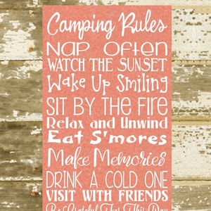 Camping Rules SVG