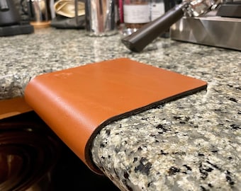 Custom Lippy Mat - Discuss Size Before ordering - Leather Tamper Mat With Edge Protector