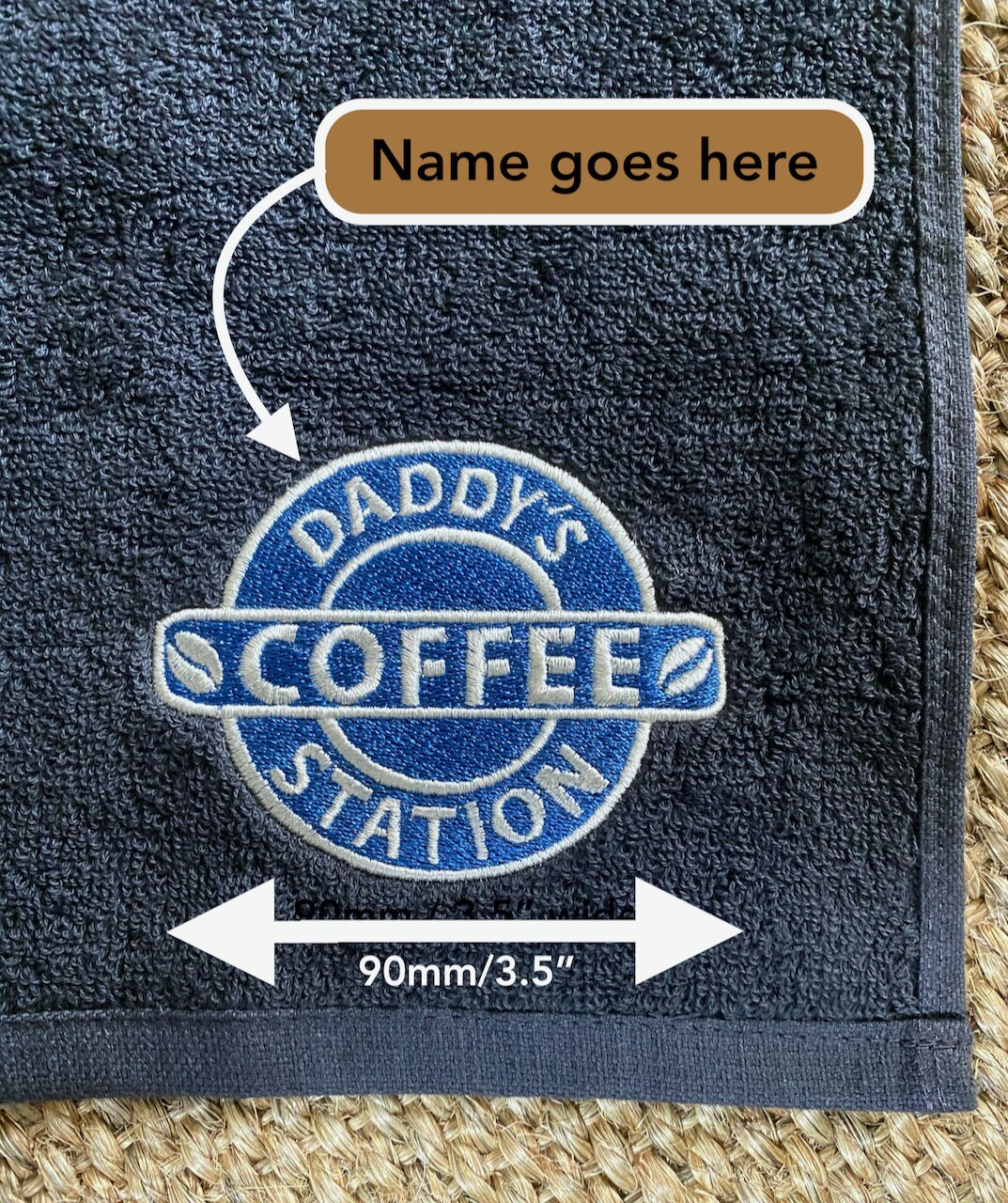 Coffee Station Personalised Bar Towel Great Coffee Lover Gift 