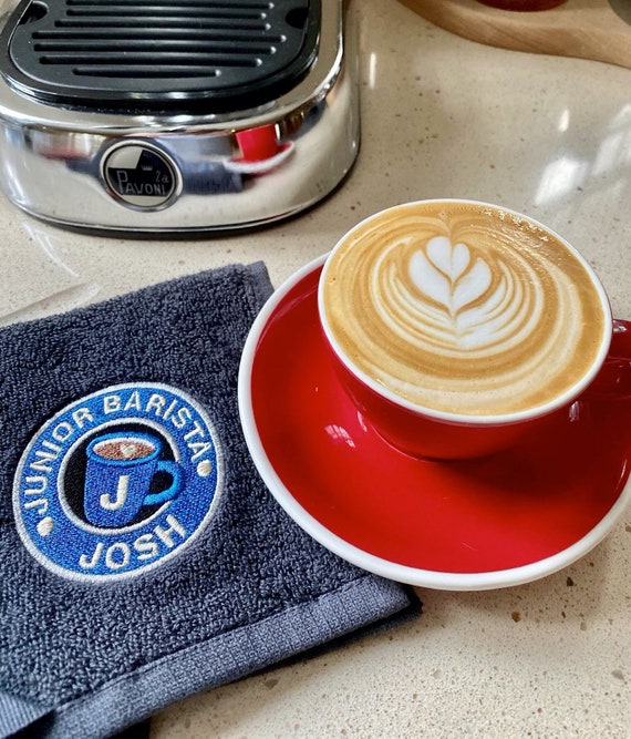 Junior Barista Personalised Coffee Bar Towel Great Coffee Lover Gift 