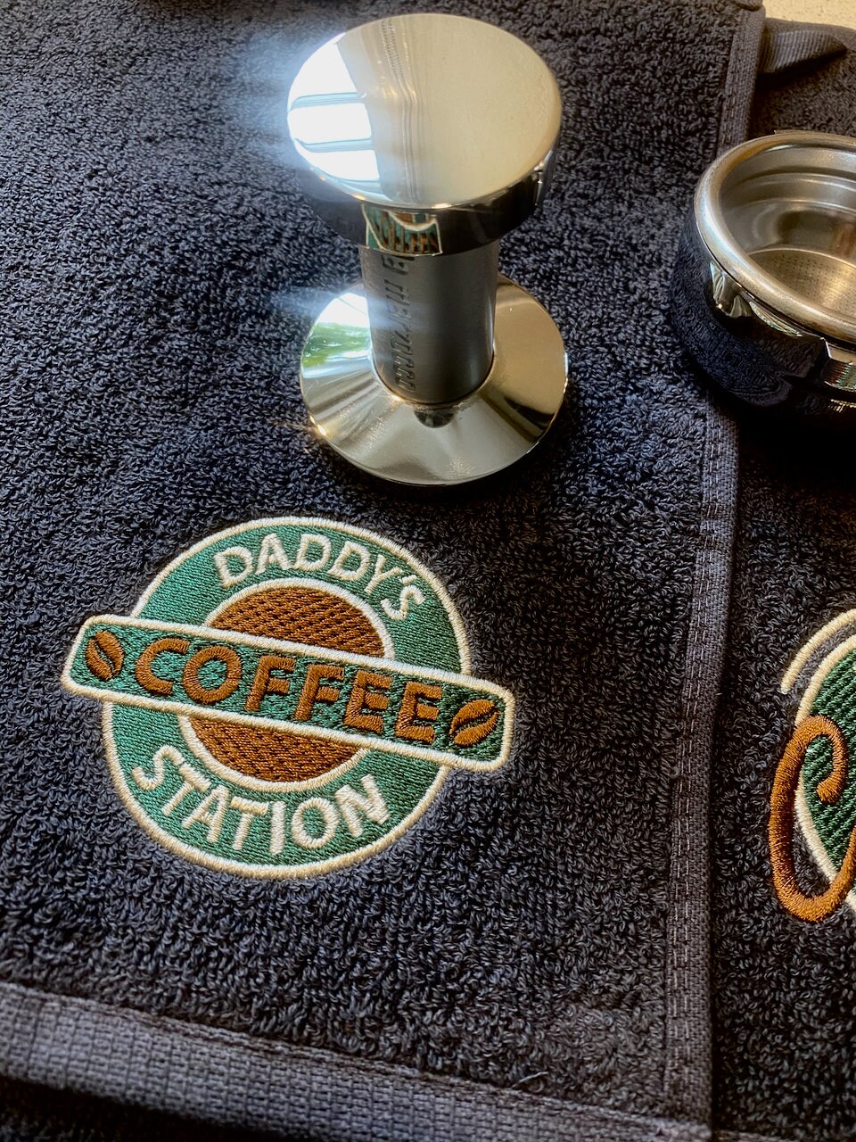 Coffee Station Personalised Bar Towel Great Coffee Lover Gift 