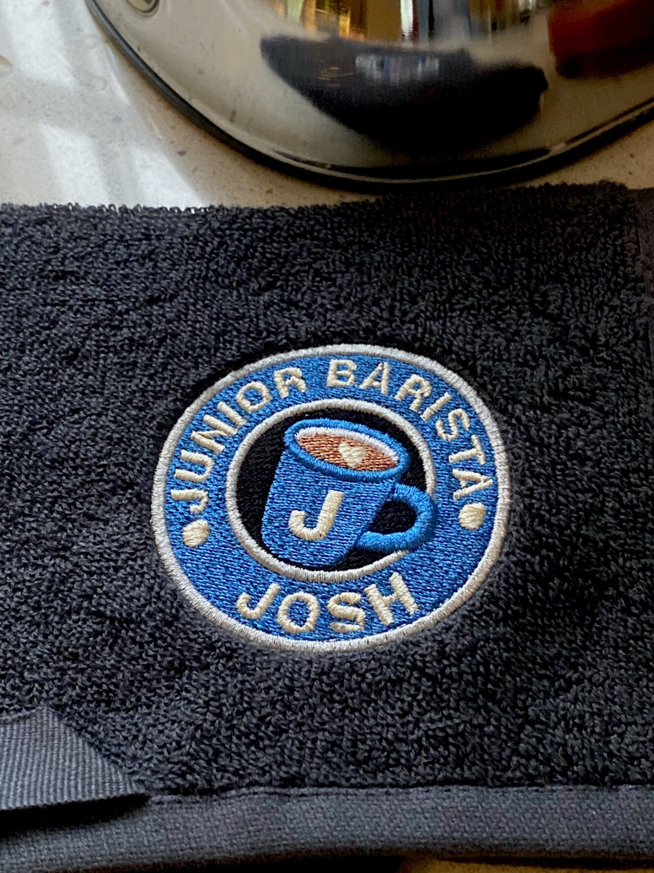 Junior Barista Personalised Coffee Bar Towel Great Coffee Lover