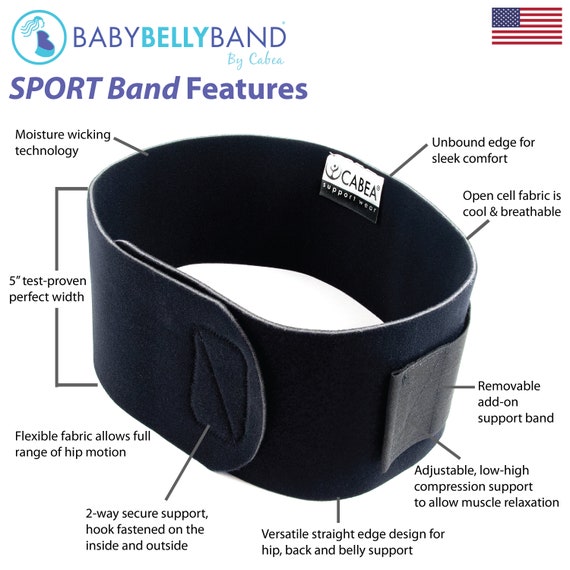 Baby Belly Band - Pregnancy & Maternity Belt With Medium Compression Groin  Band - For Back, Hernia, and Pelvic Floor Pain - Medium