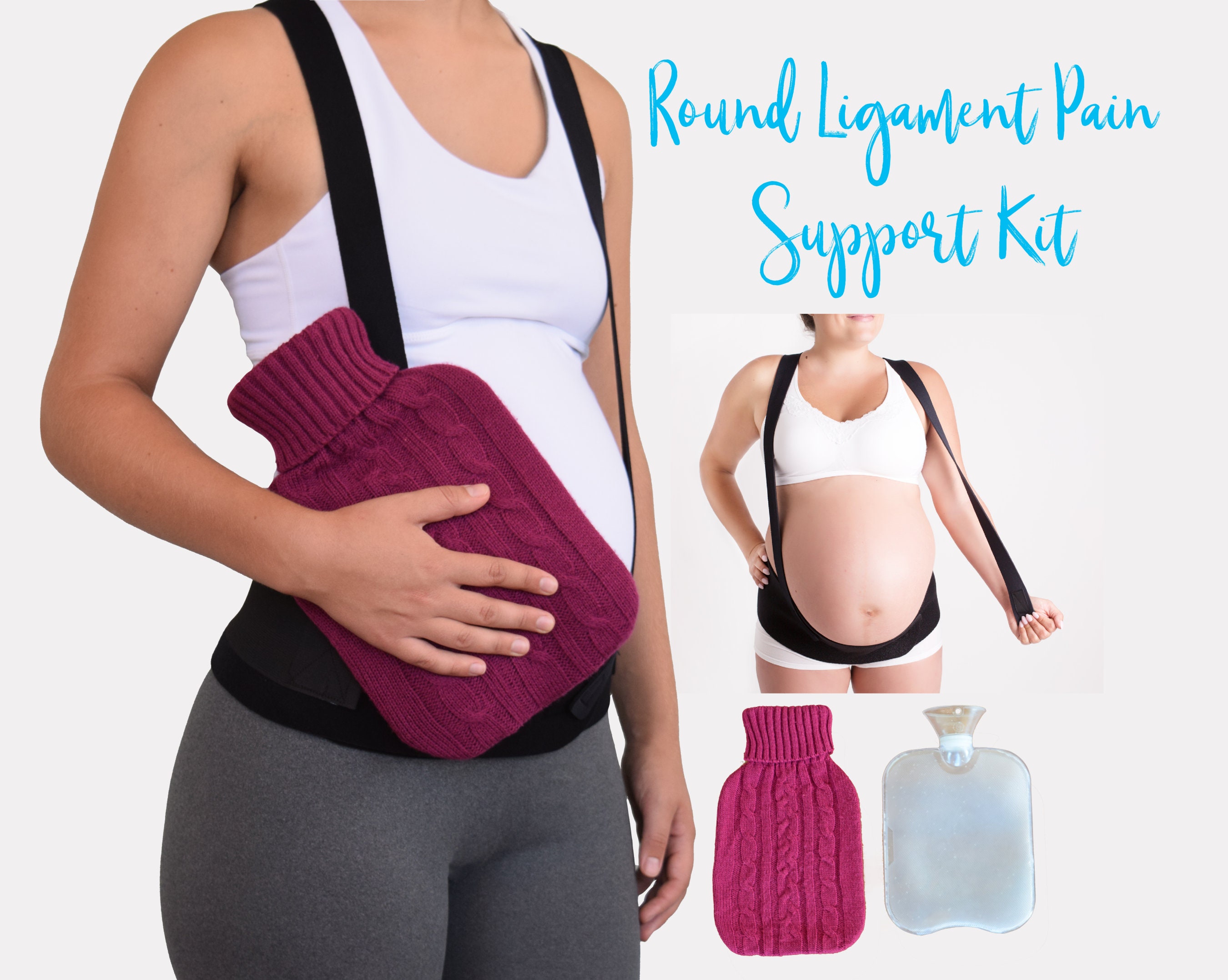 Round Ligament Support Kit for Pregnancy Belly and Back Pain 