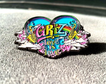 Griz Love is Love Hat Pin