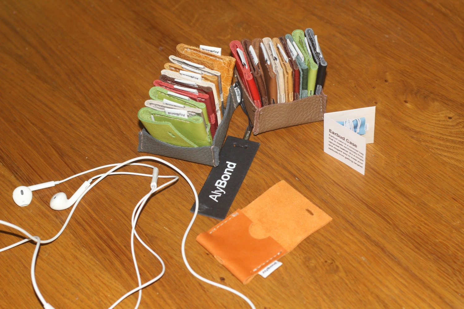 In Stock EARBUDDY leather Earphone Case handmade Upcycled Etsy