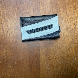 Recycled Leather card holder, Upcycled leather biker jacket to wallet 12 cards