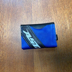 Recycled Leather card holder, Upcycled leather biker jacket to wallet 12 cards