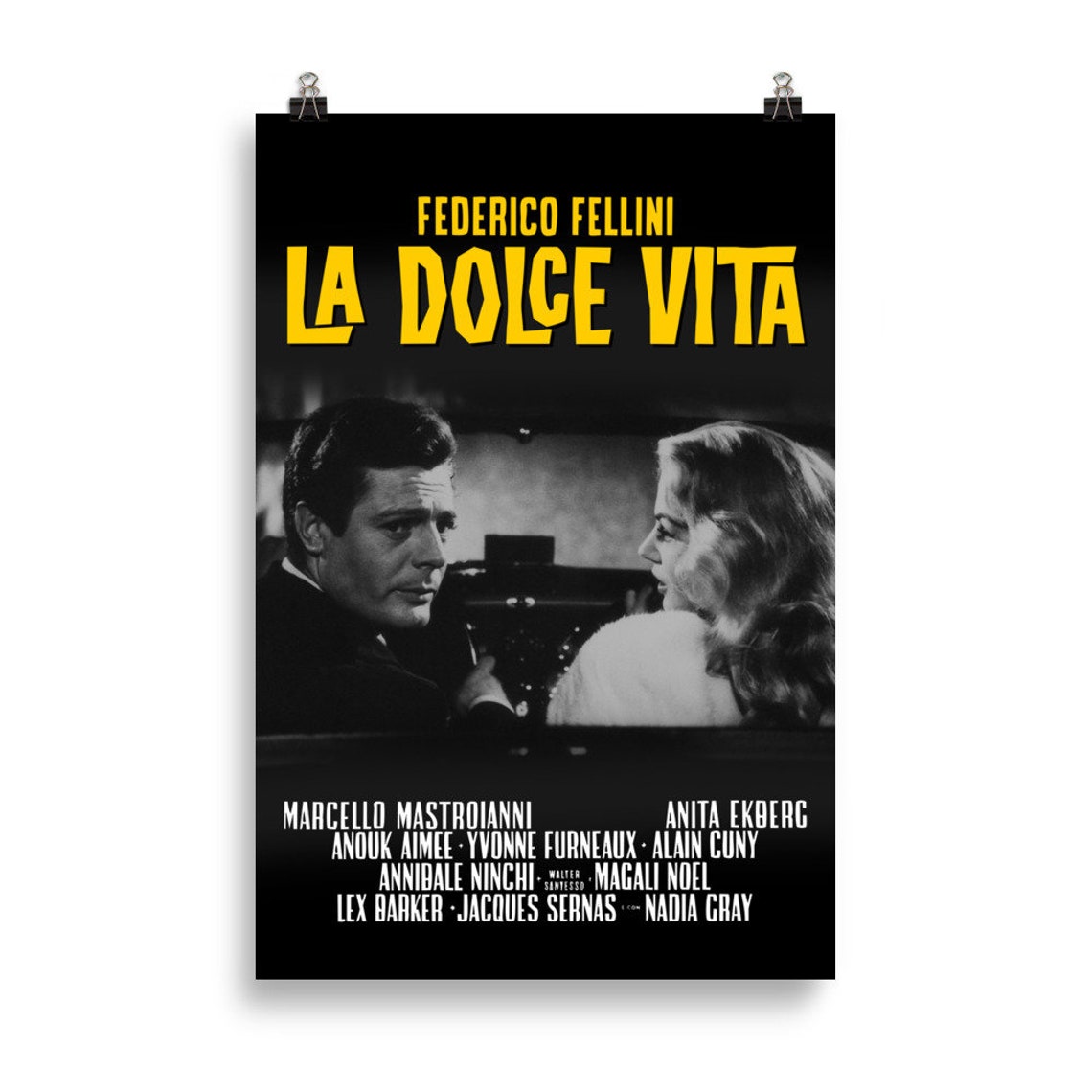 Poster La Dolce Vita 1960 by Federico Fellini | Etsy