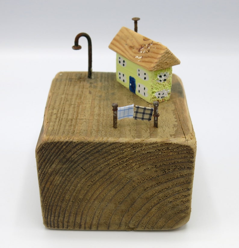 Wooden Houses Nautical Decor Driftwood Art Driftwood Etsy