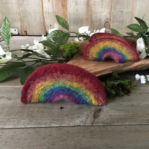Needle Felt Rainbow /  Newborn Photography Prop / Needle Felted