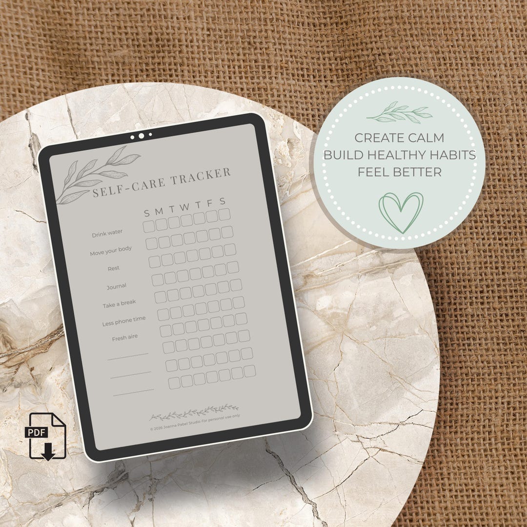 Self Care Tracker Printable, Weekly Wellness Planner, Habit Journal (A4 ...