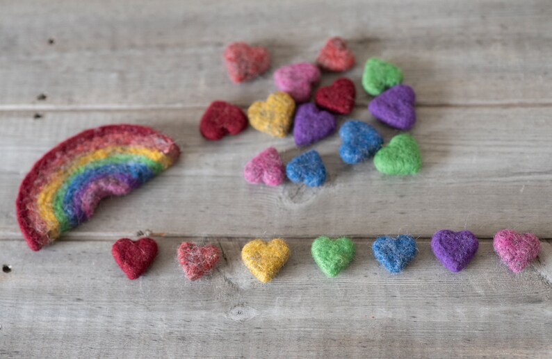 Needle Felt Rainbow / Newborn Photography Prop / Needle Felted Etsy