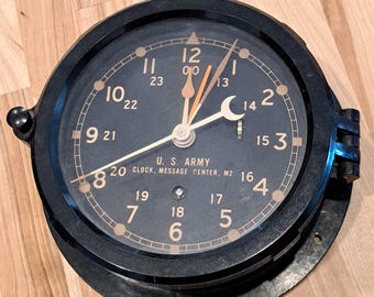 Vintage Chelsea Clock Co. Boston Porthole Clock. U. S. Maritime