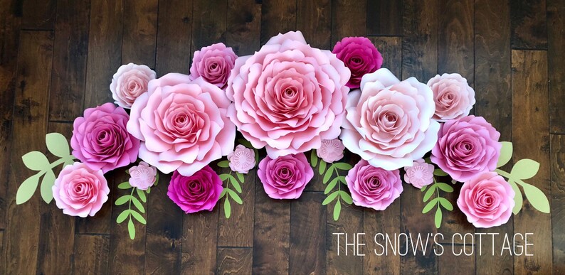 Instant Download SVG: Paper Flower Bundle for 5 Rose Petal ...