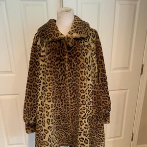 leopard print swing coat