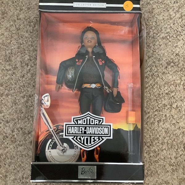 Vintage New in Box 2000 Harley Davidson African American Barbie Biker Doll NRFB