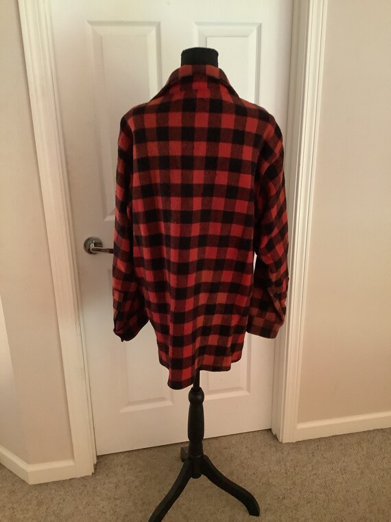 Vintage 50s 60s Woolrich red black Buffalo plaid … - image 4