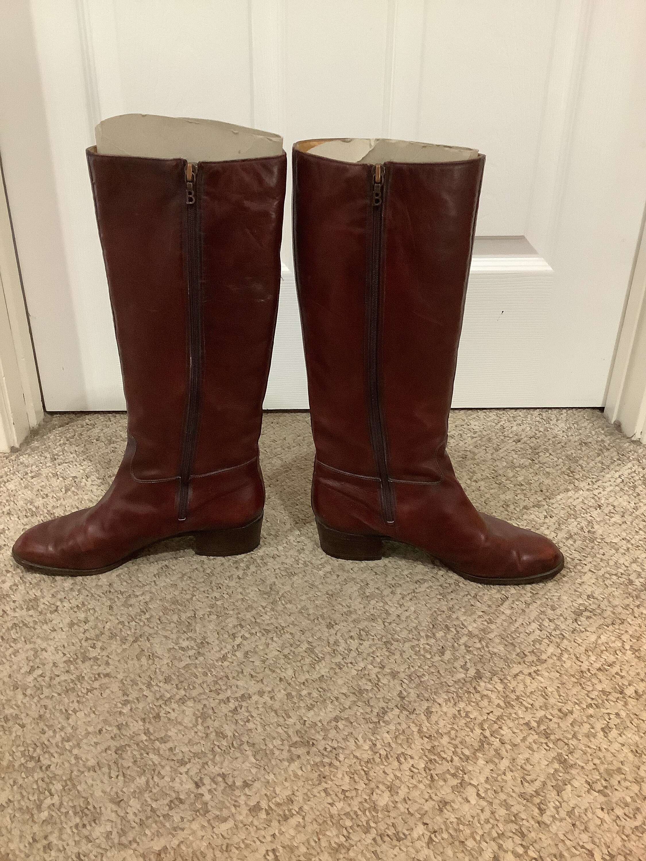 Vintage 80s Bally Suisse Burgundy Leather Tall Boho Heeled - Etsy Australia