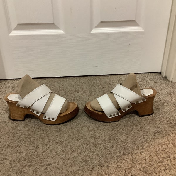 Wood Heel Sandals Etsy