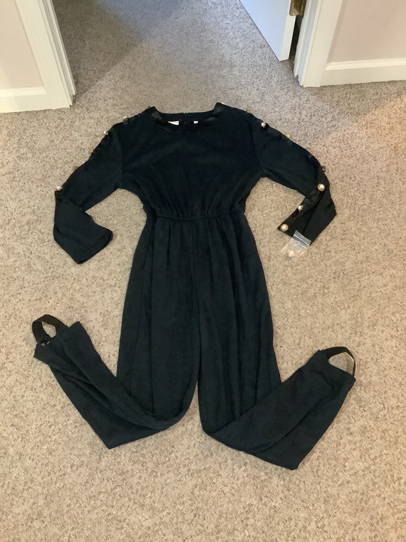 Vintage IVANA Trump designer black Jumpsuit with … - image 1