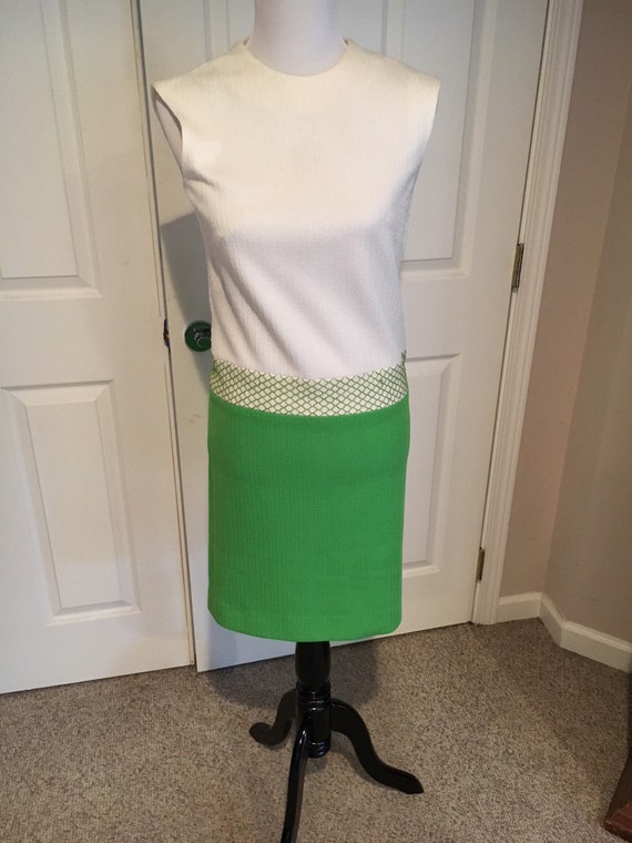 1960's Dress by Norman Wiatt Kelly Green Mad Men S