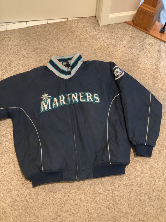 Vtg Seattle Mariners Majestic Baseball MLB zip up… - image 2