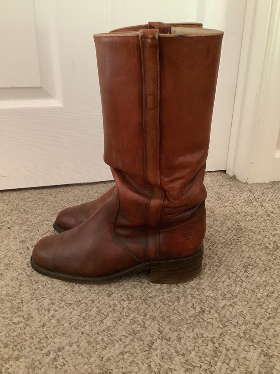 Vintage 70s Frye Chestnut leather Campus Western C