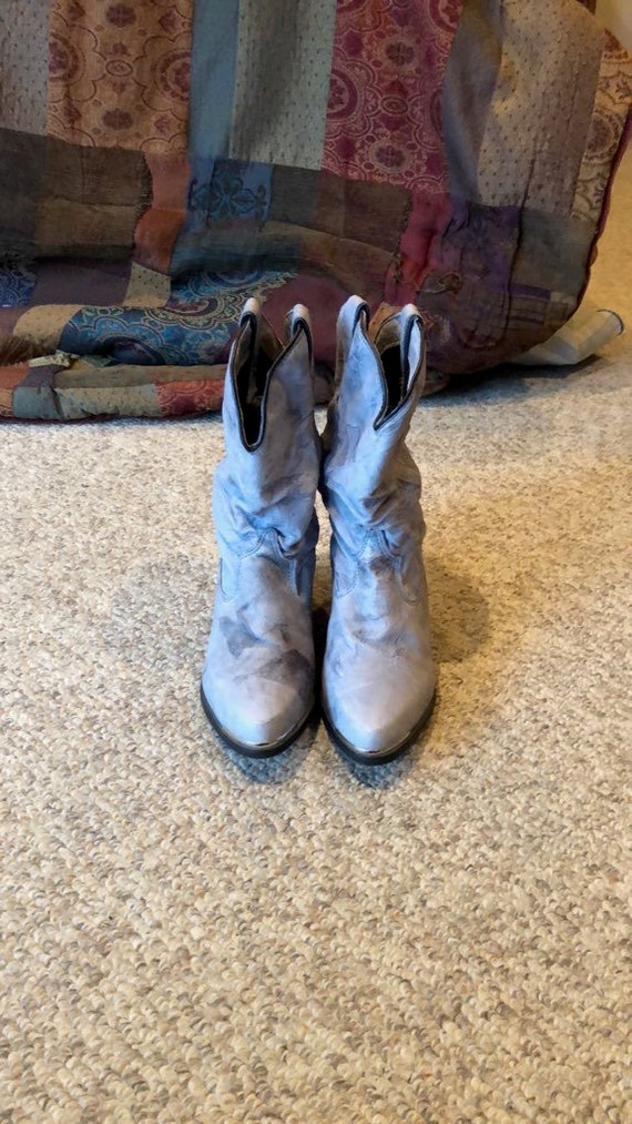Vintage Capezio grey blue Western slouch cowgirl b