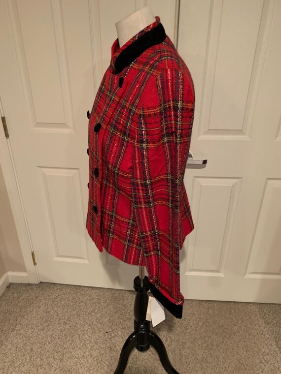 Vintage 80's 90's John Roberts Red Plaid Double B… - image 3