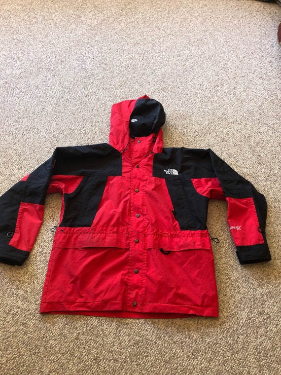 north face gore tex red jacket