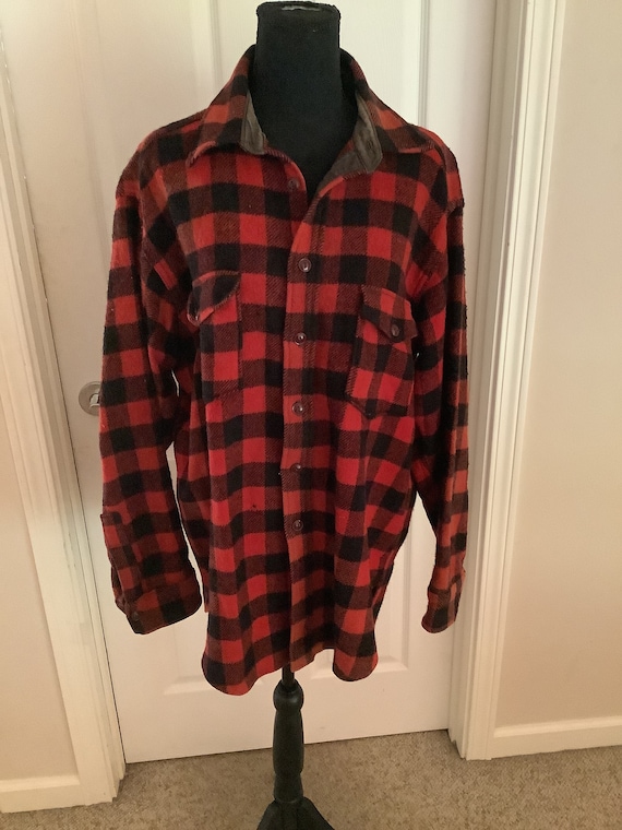 Vintage 50s 60s Woolrich red black Buffalo plaid … - image 2