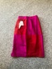 Vintage Mondi New with tags pink and red colorblock pencil designer skirt size 36 Made From Germany 