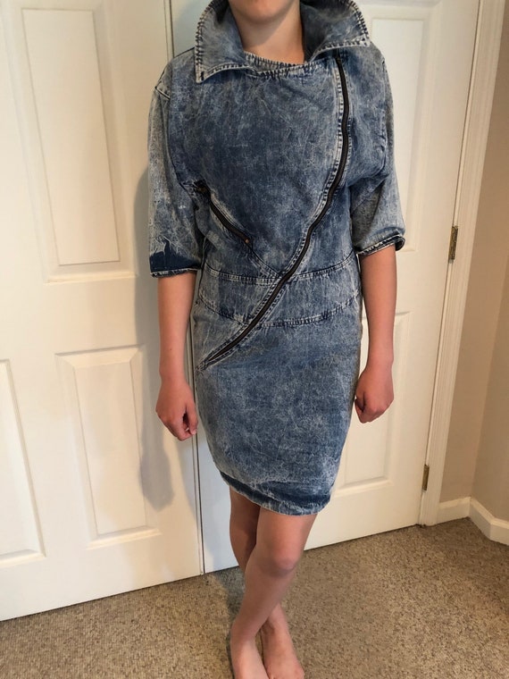 80s denim dress