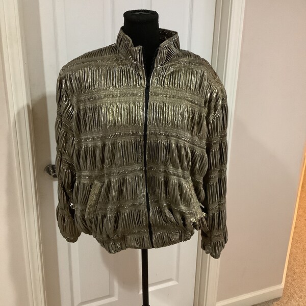 Metallic bomber jacket main image 0