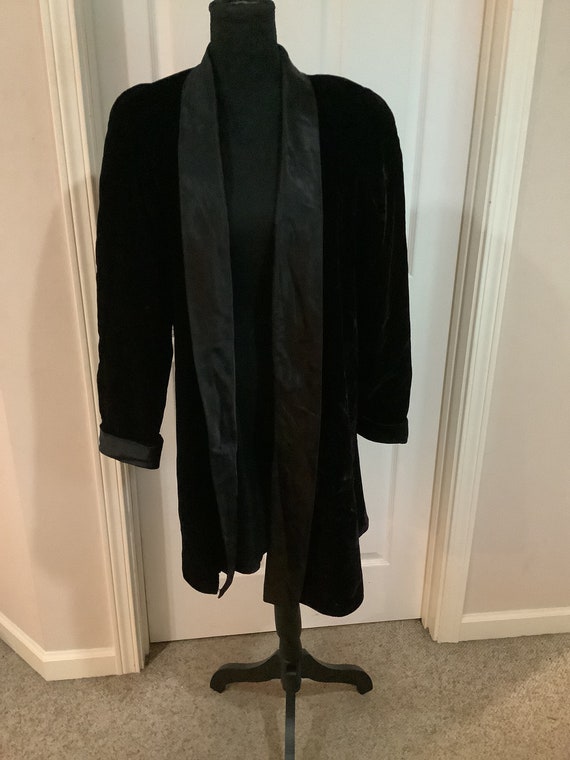 Velvet Trim Abstract Jacquard Robe Jacket - Ready-to-Wear 1AC46A
