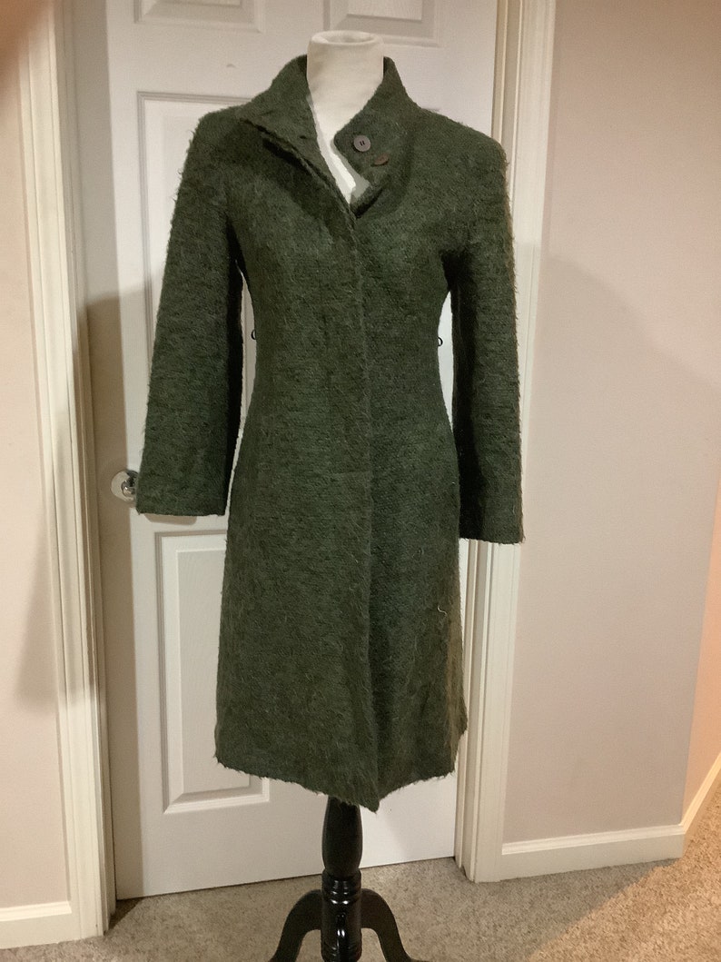 Vintage John Caruana Olive Green Long Mohair Designer Jacket | Etsy