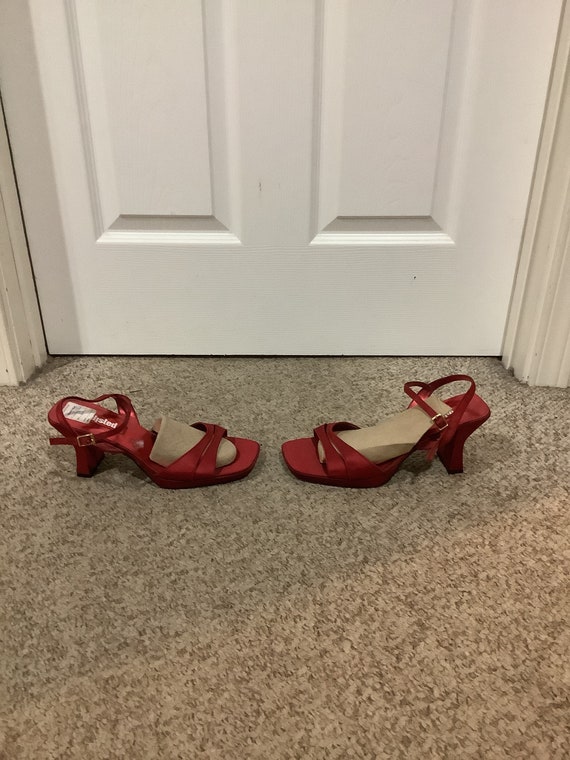 Vintage 90s Red Unlisted Platform 