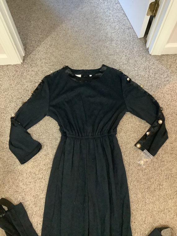 Vintage IVANA Trump designer black Jumpsuit with … - image 2