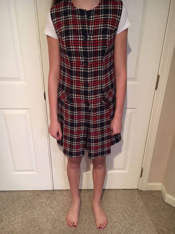 1960's Mod Jack Winter Wool Plaid Scooter Mini Dre