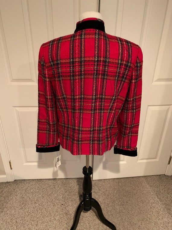Vintage 80's 90's John Roberts Red Plaid Double B… - image 4